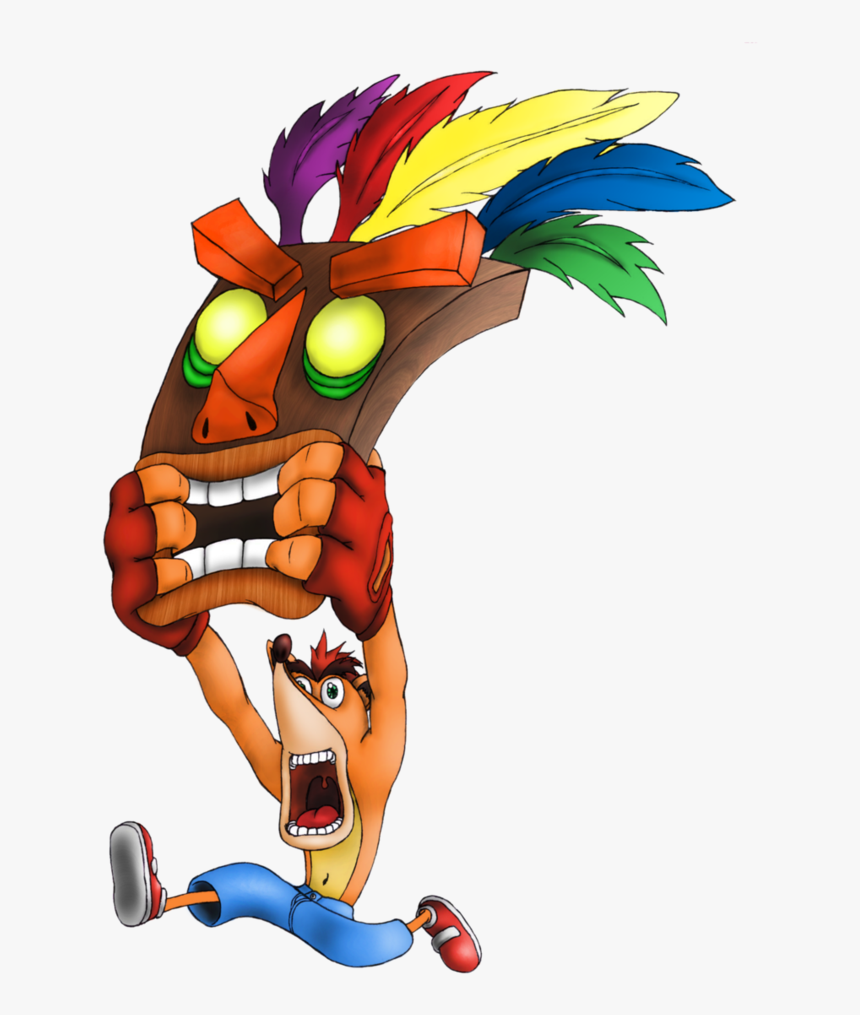 No Caption Provided - Crash Bandicoot With Mask, HD Png Download