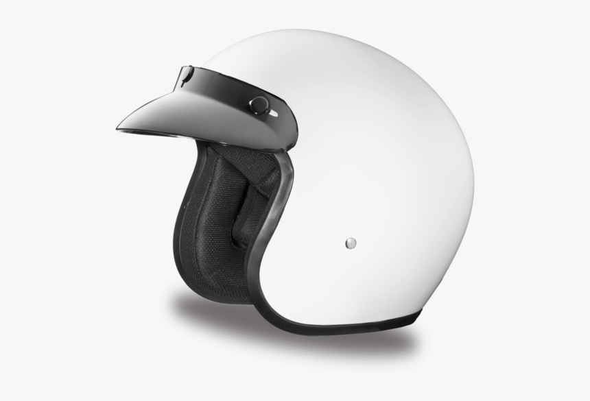 White 3 4 Motorcycle Helmet, HD Png Download