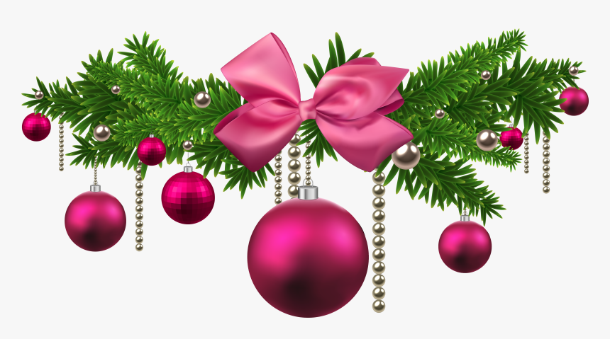 Pink Clipart Xmas - Pink Christmas Balls Png, Transparent Png