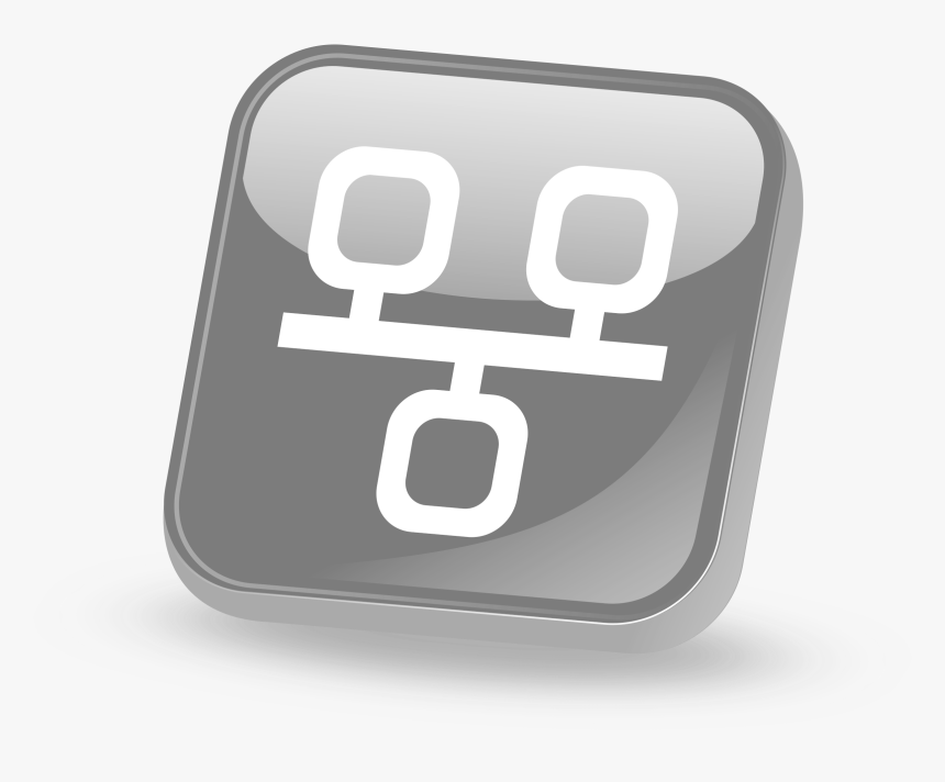 Transparent Black Rectangle Button Png - Computer Network, Png Download