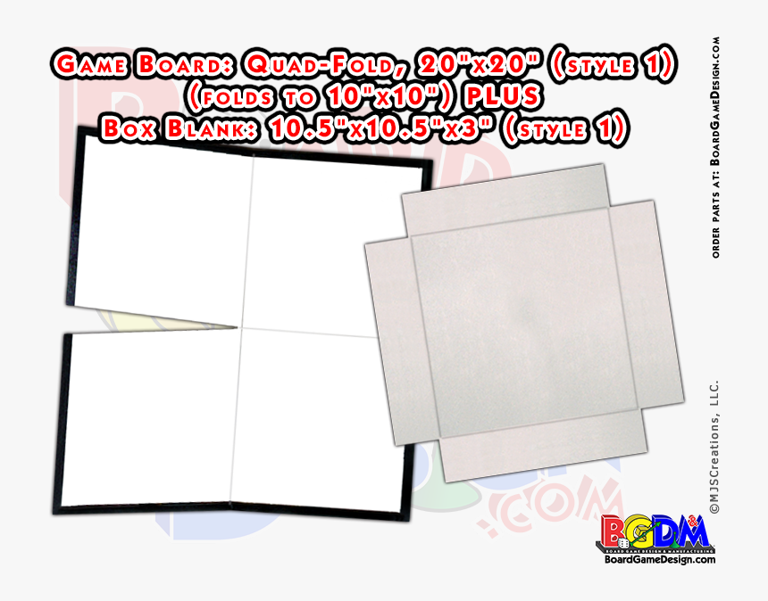 Blank Game Boards And Blank Boxes Make A Foldable Board Game Base, HD