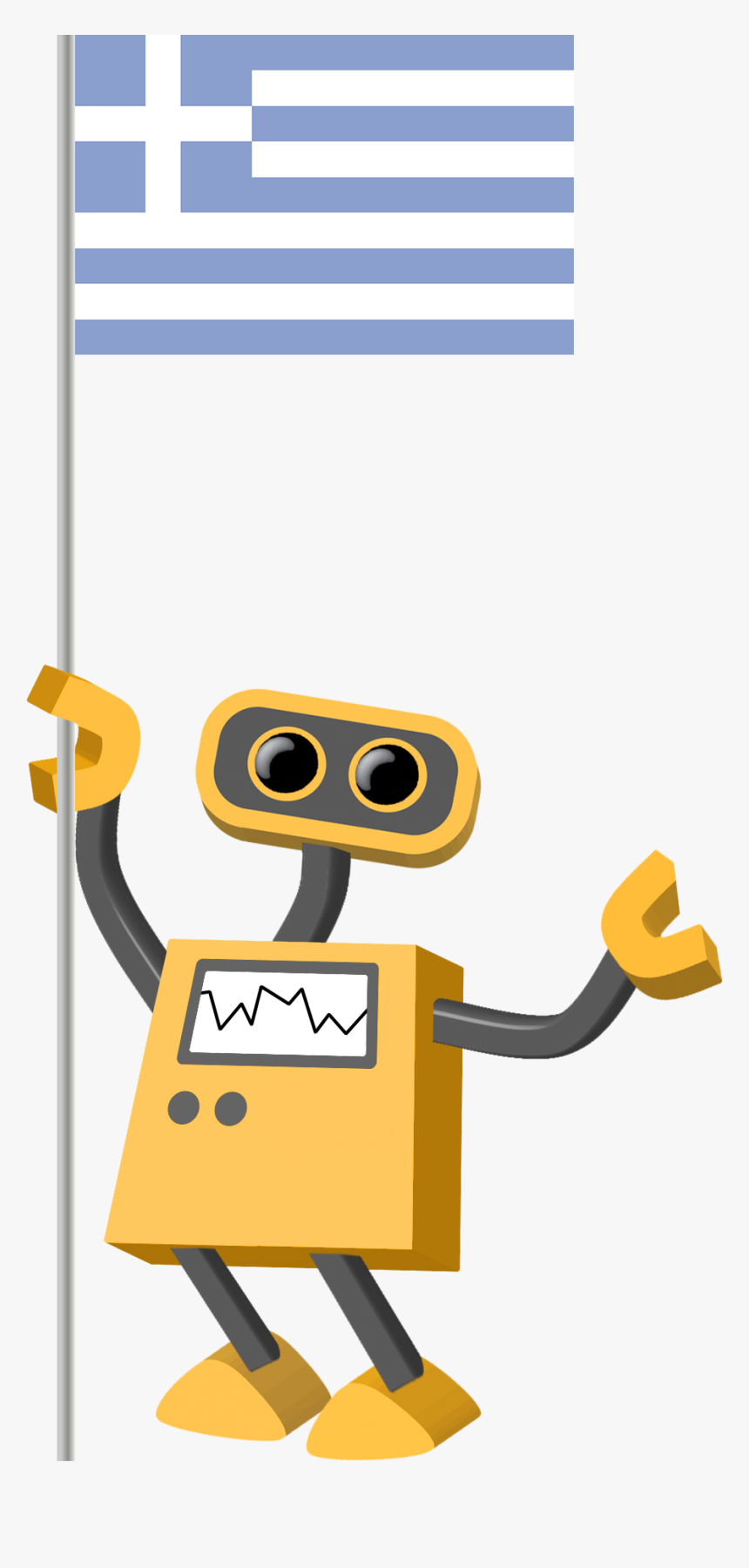 Robot With Stop Sign, HD Png Download