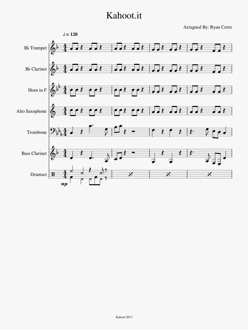 Kahoot Trumpet Sheet Music, HD Png Download