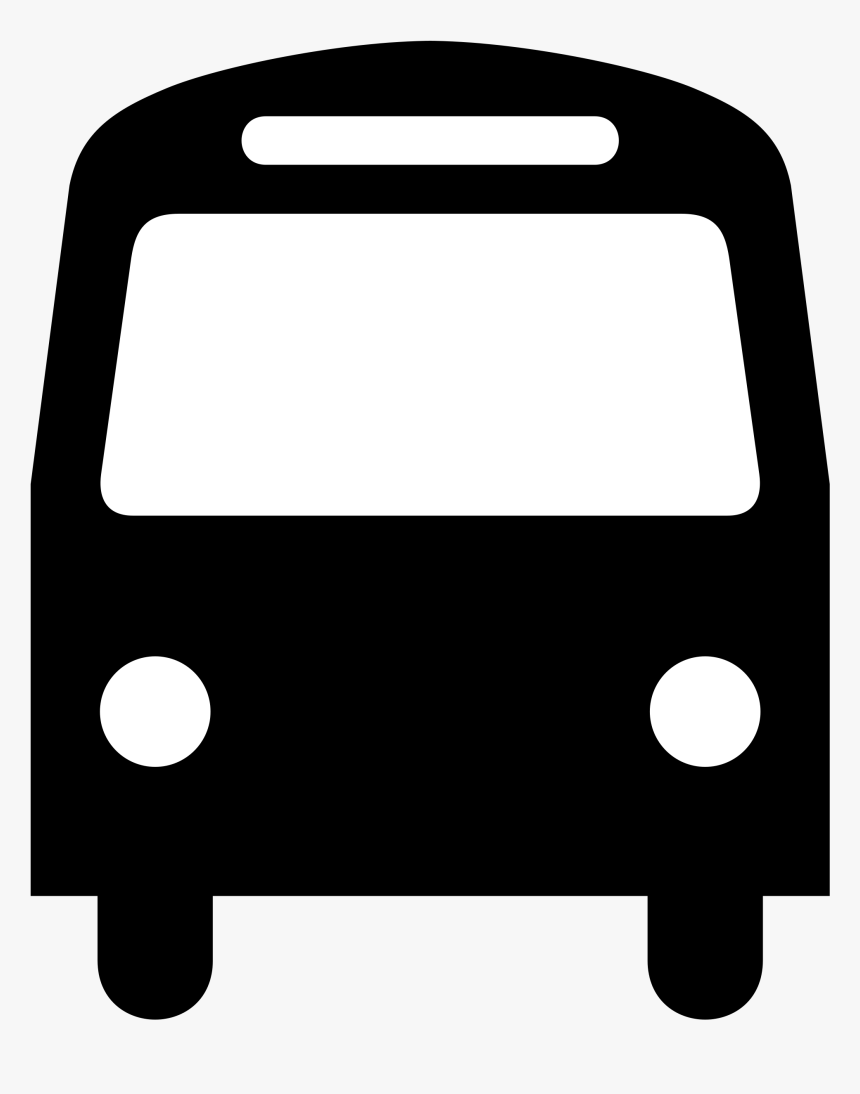 Bus Cliparts Transparent - Bus Clipart Black, HD Png Download