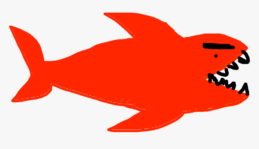 Shark Nom Nom - Garibaldi (fish), HD Png Download