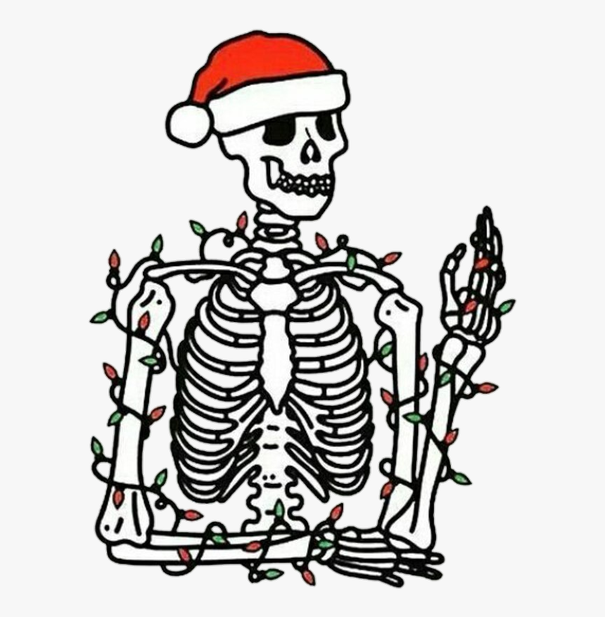 #tumblr #skeleton #bone #bones #skull #skulls #newyear - You Re Dead Inside But It's Christmas, HD Png Download