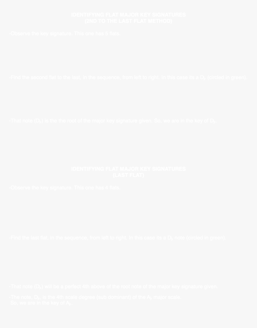 Identifying Flat Major Key Signatures Observe The Key - Johns Hopkins White Logo, HD Png Download
