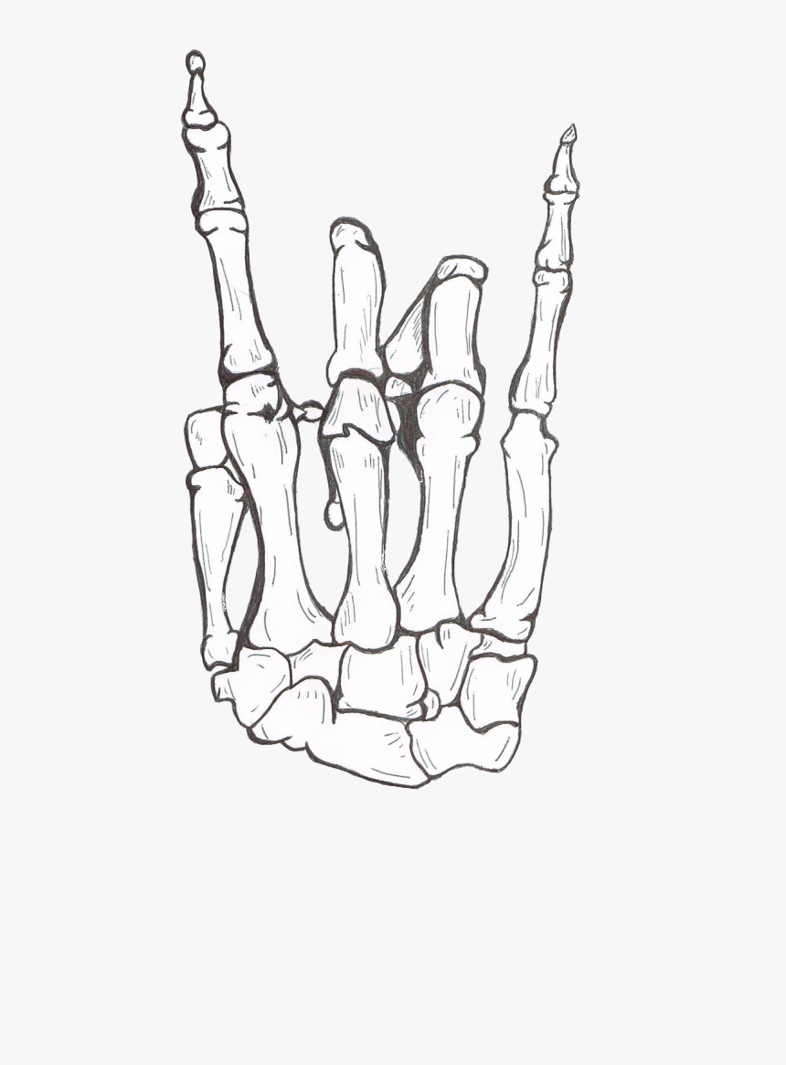 Skeleton Rock And Roll Hand Hd Png Download Transparent Png Image Pngitem