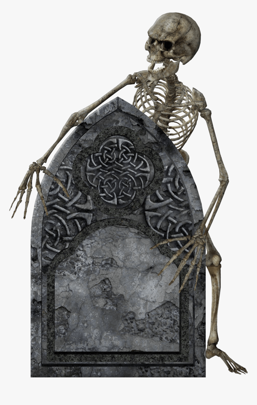 Headstone And Skeleton - Tombstone Transparent, HD Png Download