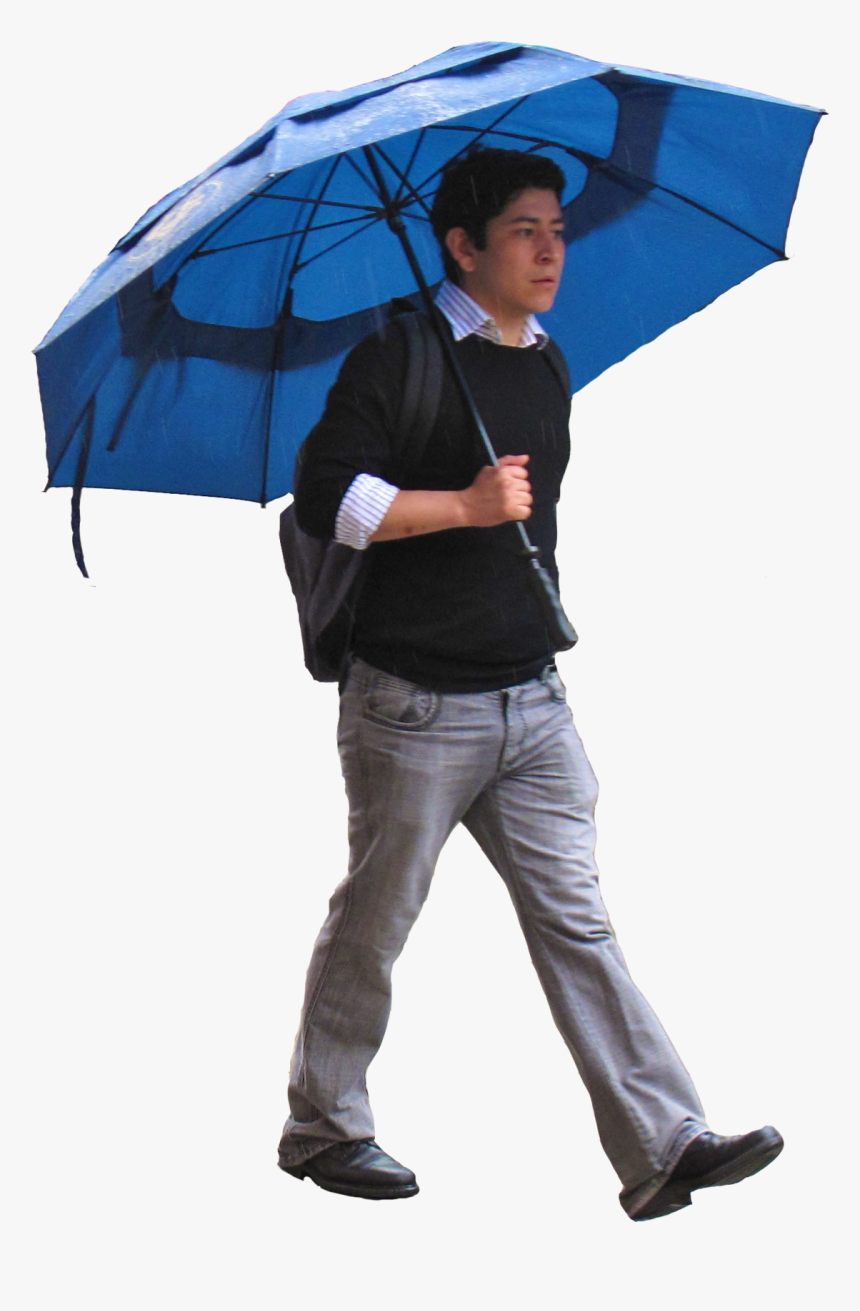 Person With Umbrella Png, Transparent Png