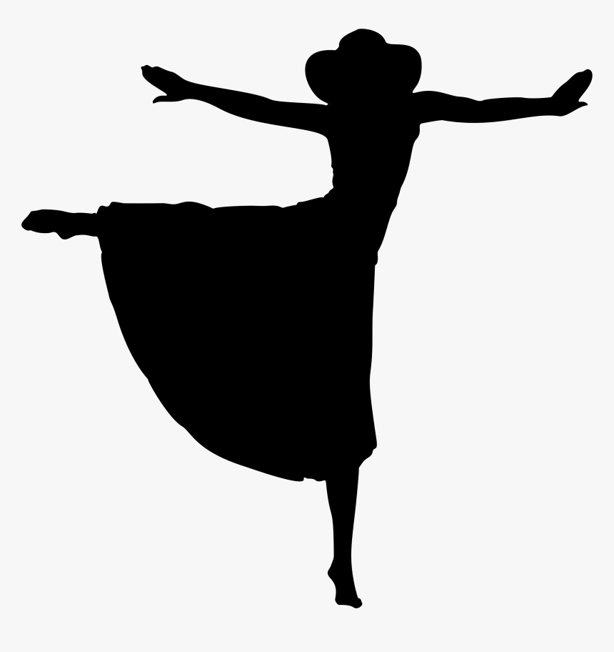 Onlinelabels Clip Art - Dancing Woman Silhouette Clip Art, HD Png Download