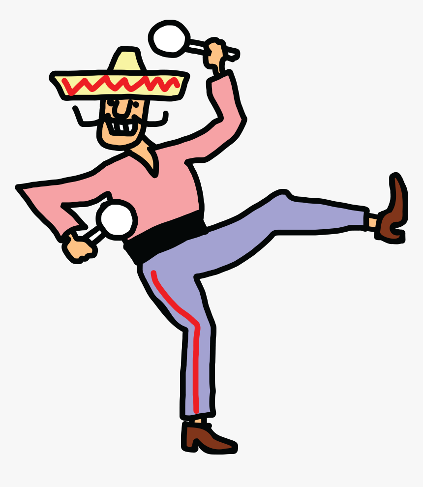 Transparent Dancer Clip Art - Dancing Mexican, HD Png Download