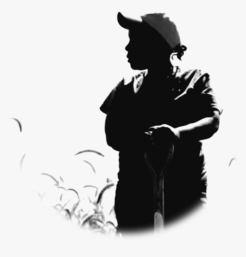 Black Farmer Png - Clipart Farmer Black And White Siluet, Transparent Png