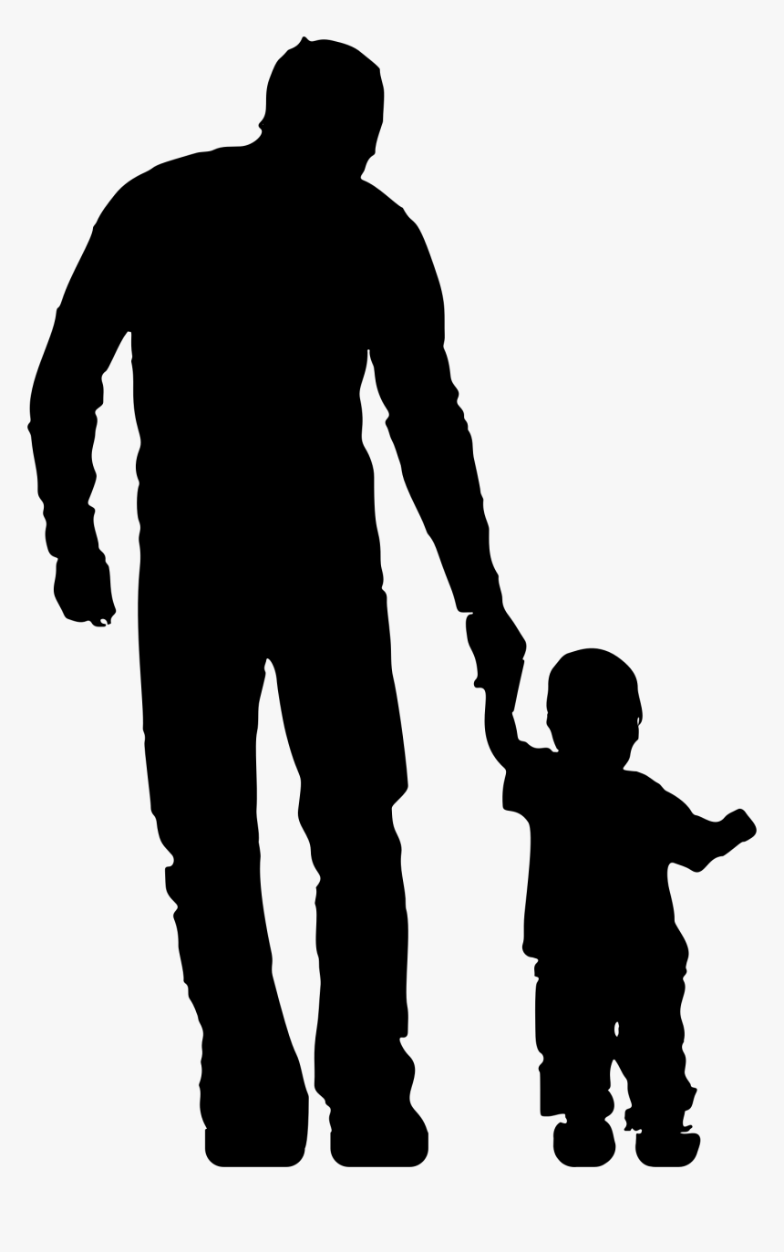 People Silhouette At Getdrawings - Father And Son Holding Hands Clipart, HD Png Download