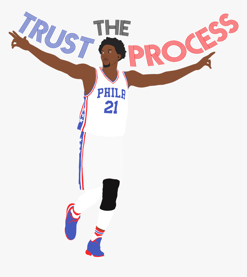 Transparent Play Basketball Clipart - Transparent Joel Embiid Art, HD Png Download