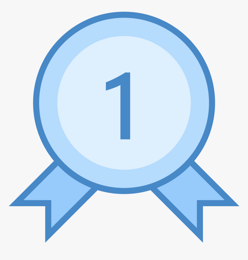 This Is A Picture Of An Award Ribbon For Being Number - Best Icon Blue, HD Png Download