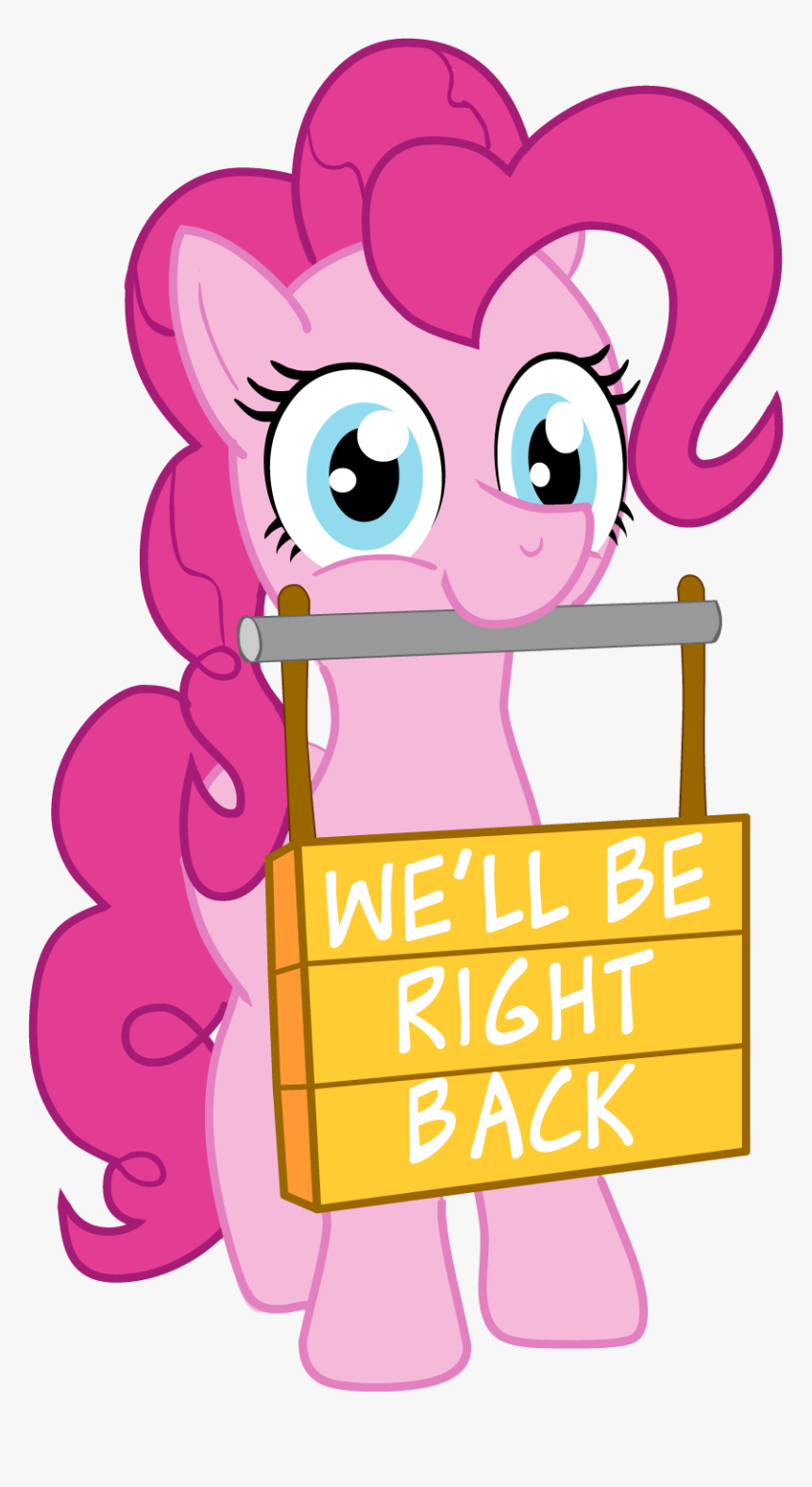 We Ll Be Right Back Pinkie Pie Rainbow Dash Princess - Ll Be Right Back Png, Transparent Png