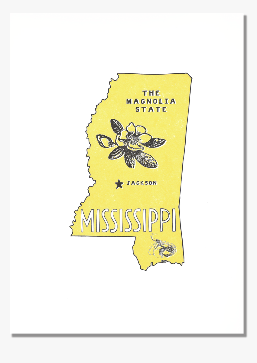 Mississippi State Print - Illustration, HD Png Download