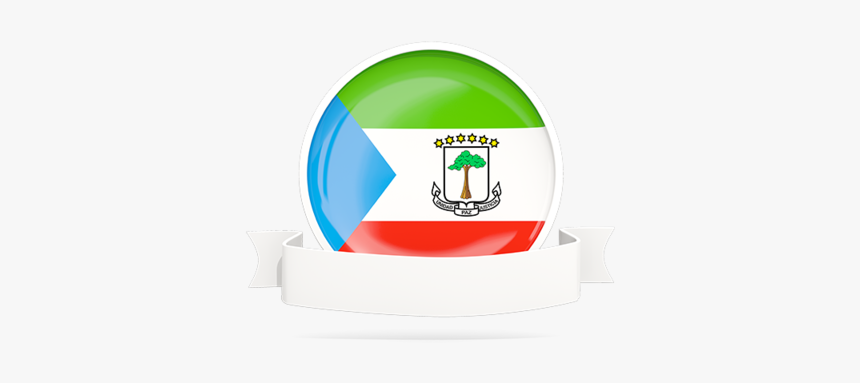Flag With Empty Ribbon - Circle, HD Png Download