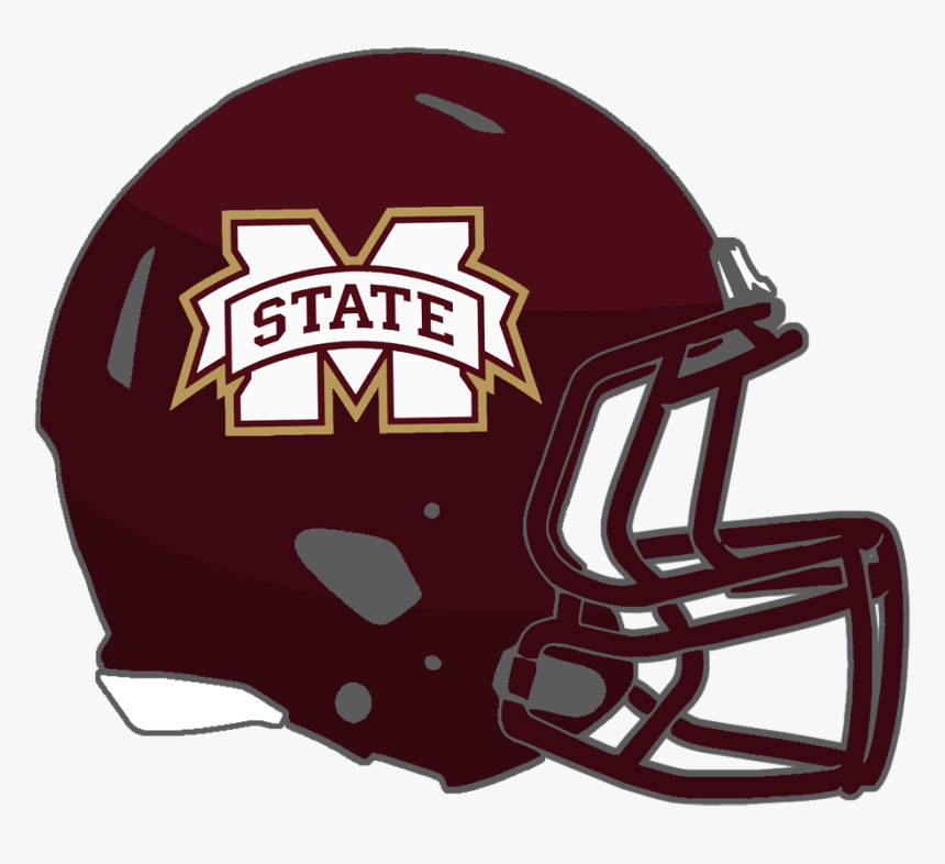 Football Helmet Outline Png - Mississippi State University, Transparent Png