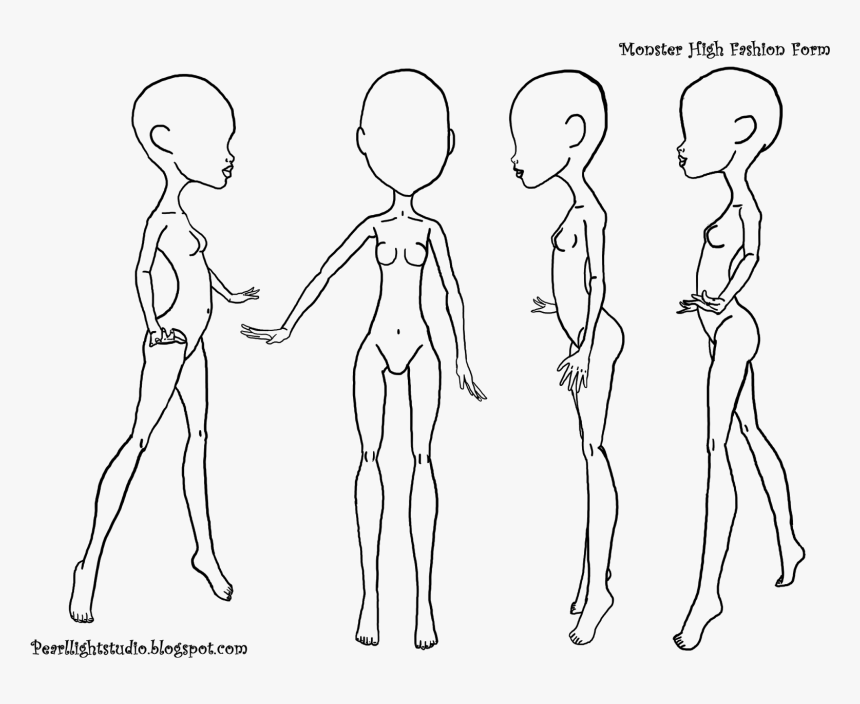 Monster High Doll Template, HD Png Download