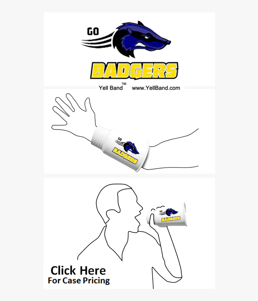 Badgers Blue Gold Swoosh - White, HD Png Download
