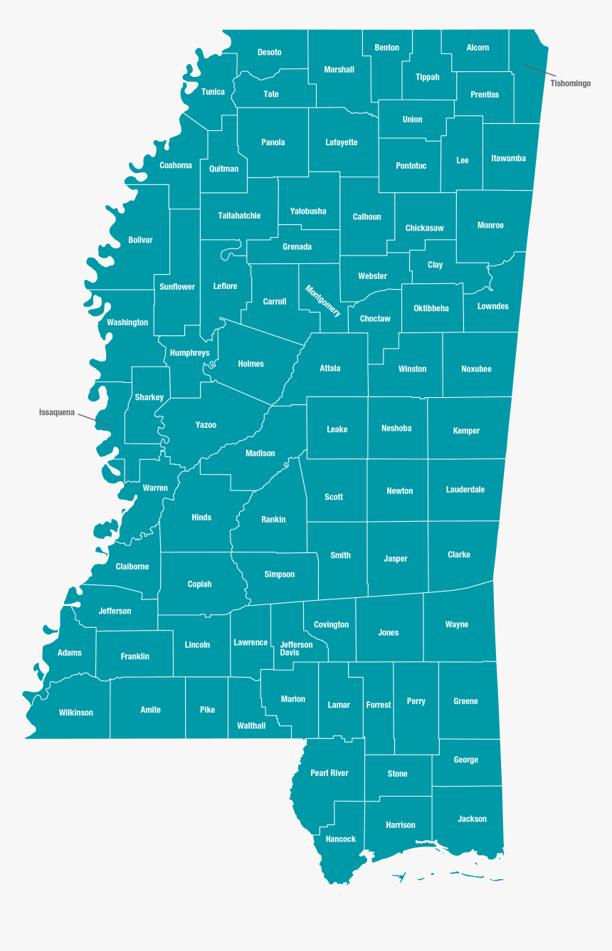 Service Areas - Mississippi Outline With Flag, HD Png Download