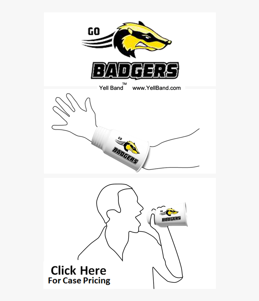Badgers Black Gold Swoosh - White, HD Png Download