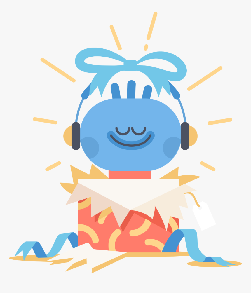 Character In Gift Box - Headspace Gift, HD Png Download