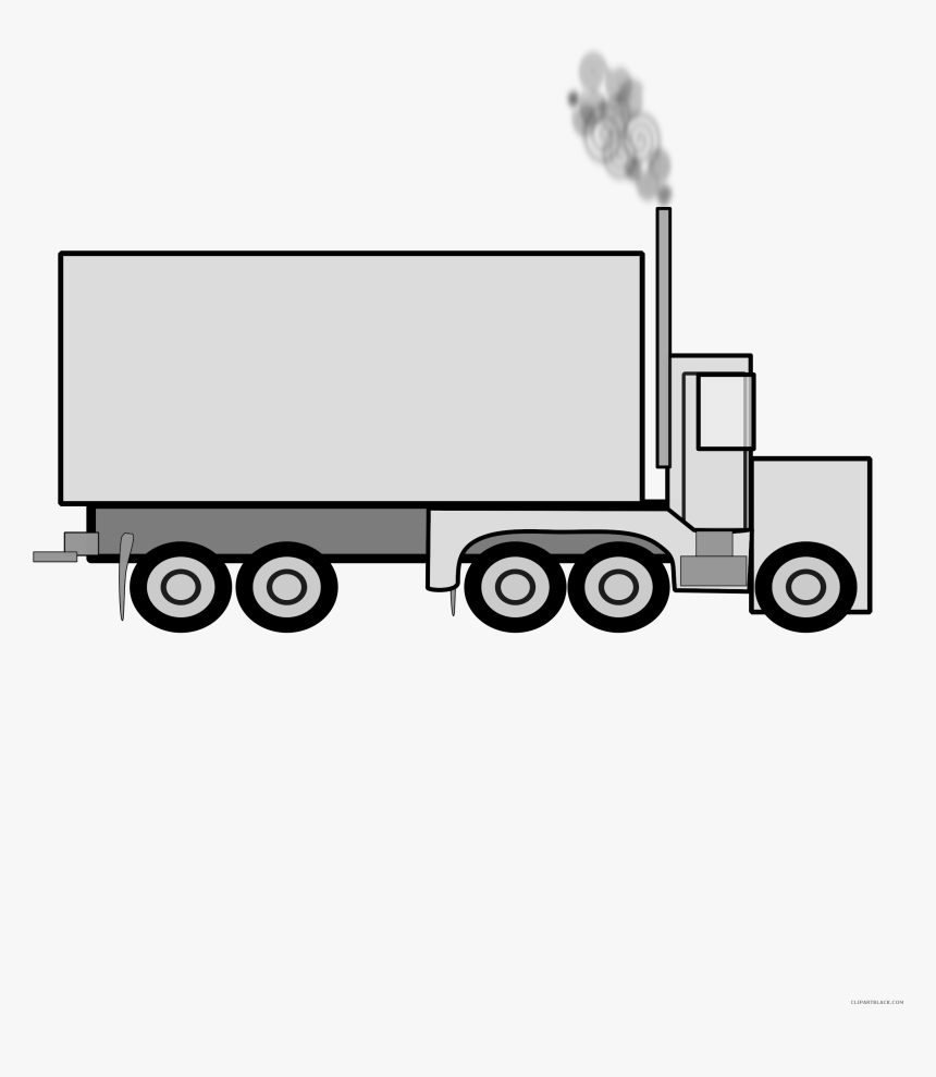 Clip Art Truck Graphic Black - Truck, HD Png Download