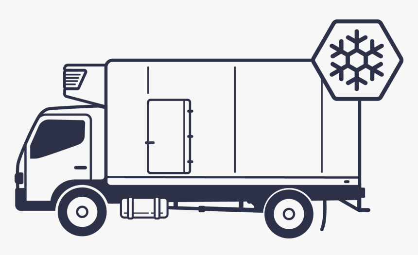 Transparent Truck Top View Png - Refrigerator Truck Icon, Png Download