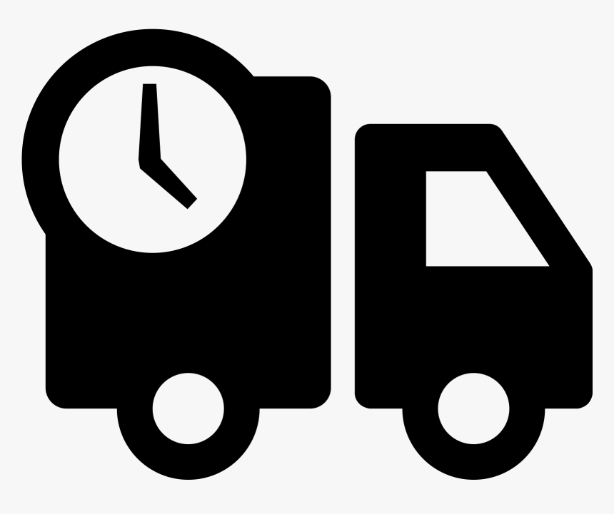A Basic Outline Of A Delivery Type Truck That Has The - Shopping Delivery Icon, HD Png Download