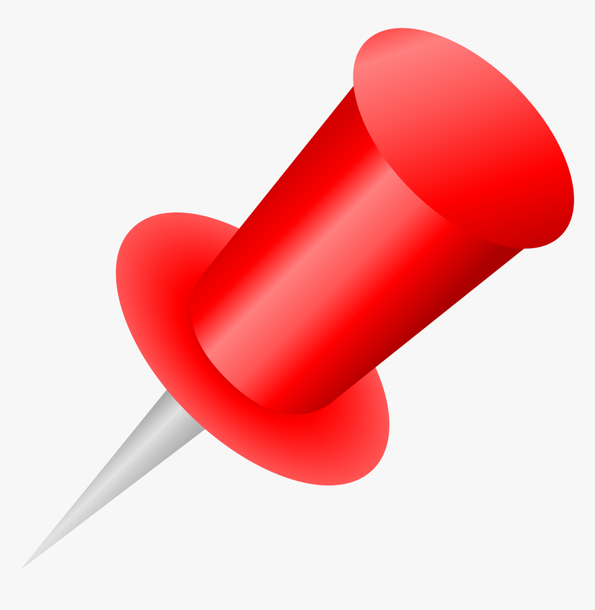 Pin Icon Png - Push Pin Clip Art, Transparent Png