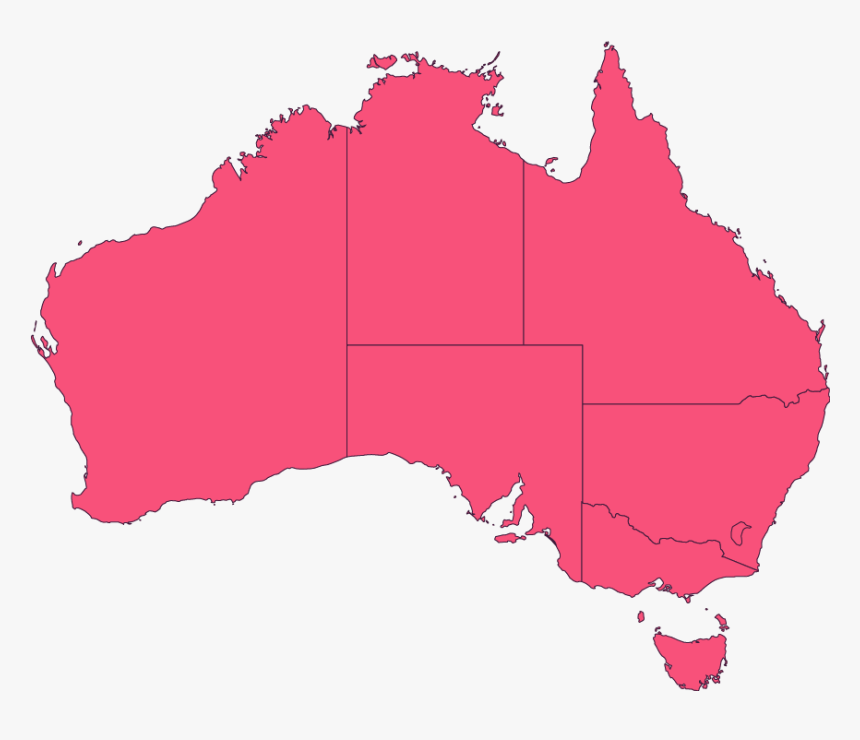Australian Map Time Zones, HD Png Download