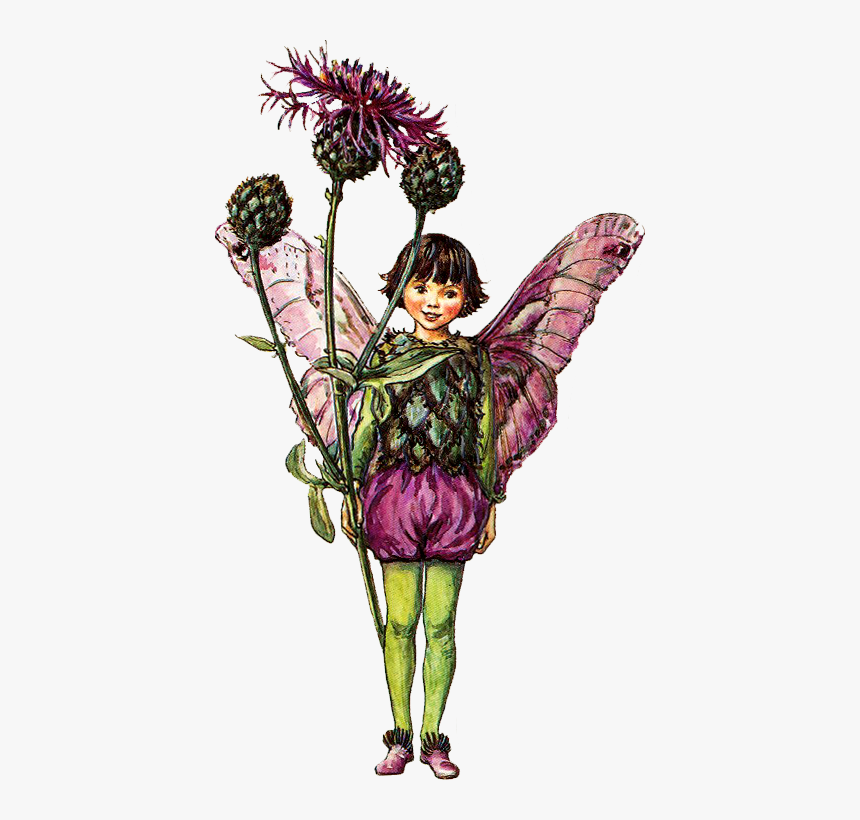 1 Images - Vintage Flower Fairy Png, Transparent Png