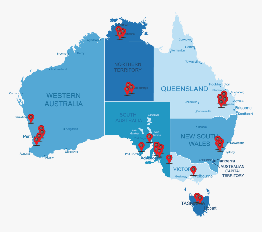 Australia Vector Map, HD Png Download