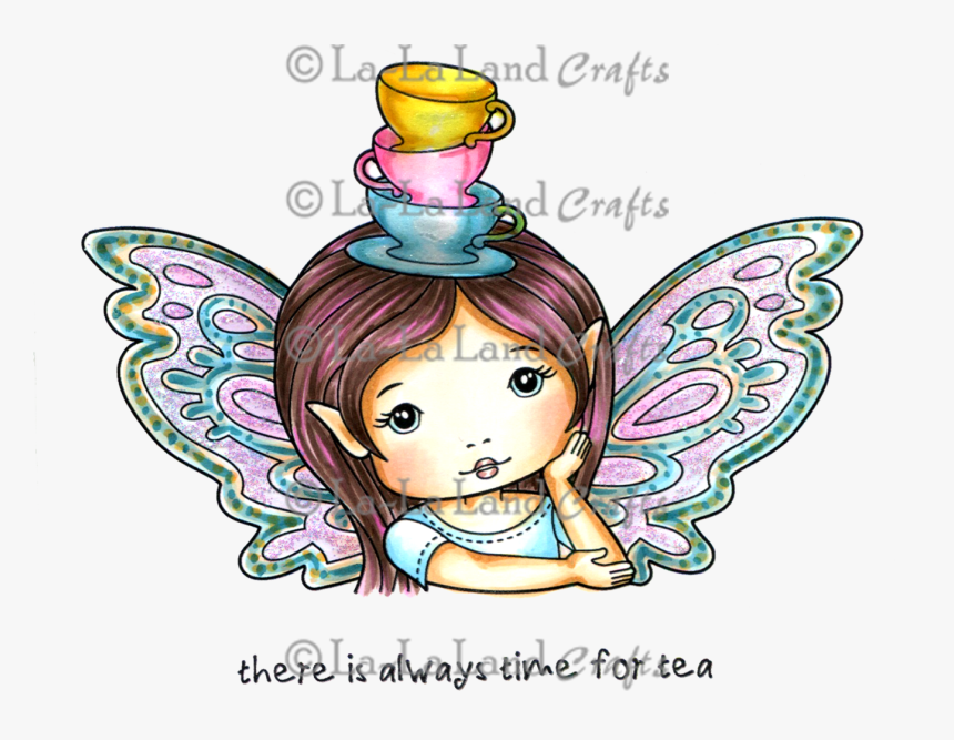 Teacup Faerie Molli Rubber Stamp - Fairy, HD Png Download