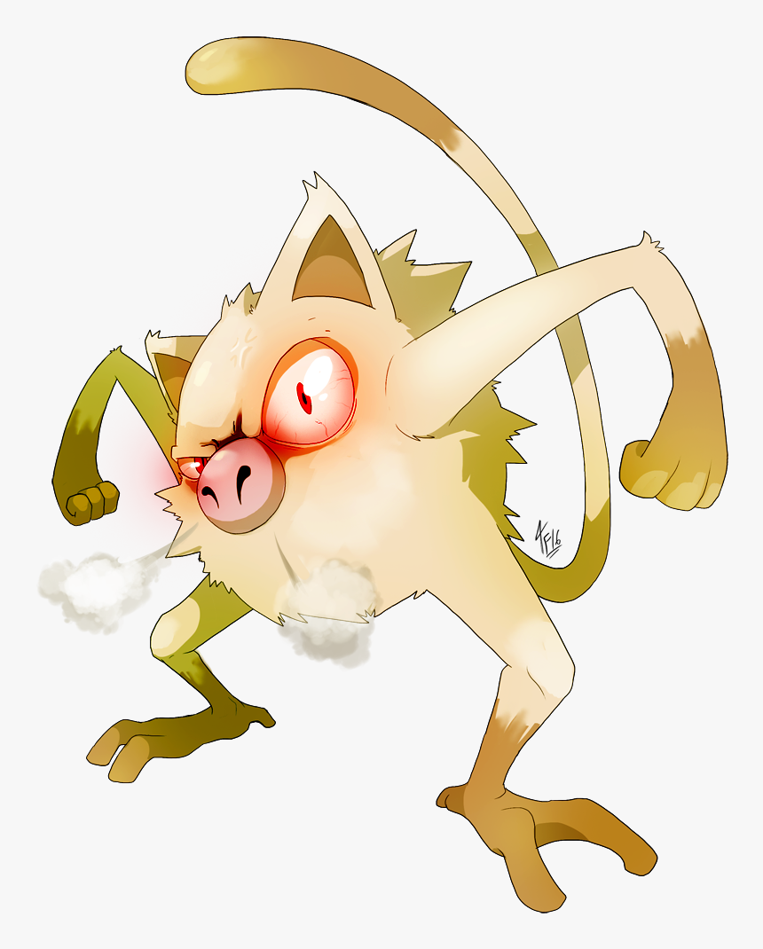 Mankey Used Leer By Tamarinfrog Game Art Hq Pokemon - Pokemon Leer, HD Png Download
