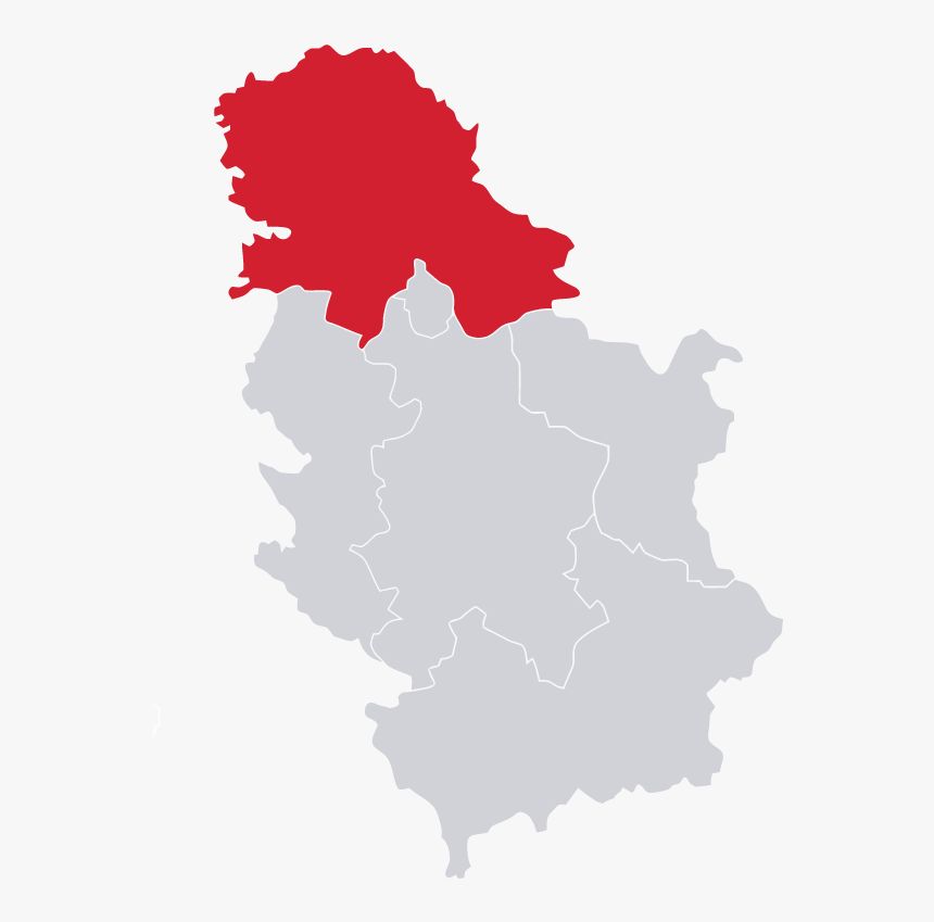 Image Map North - Serbia Regions, HD Png Download