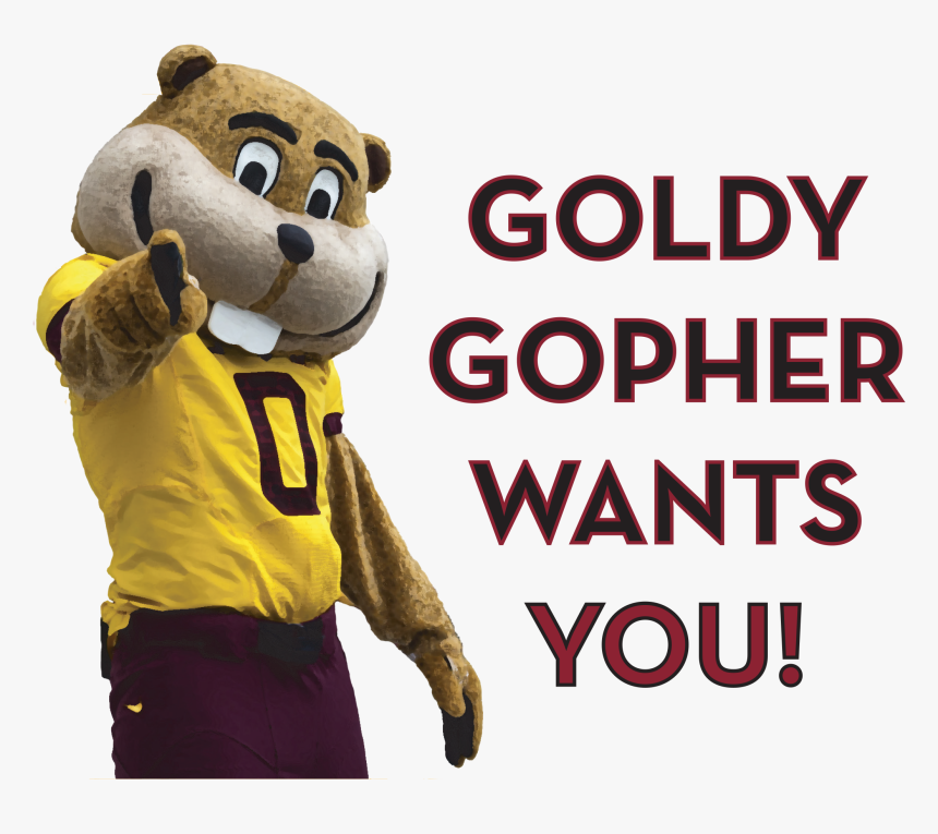 Goldy Gopher Wants You - Teddy Bear, HD Png Download
