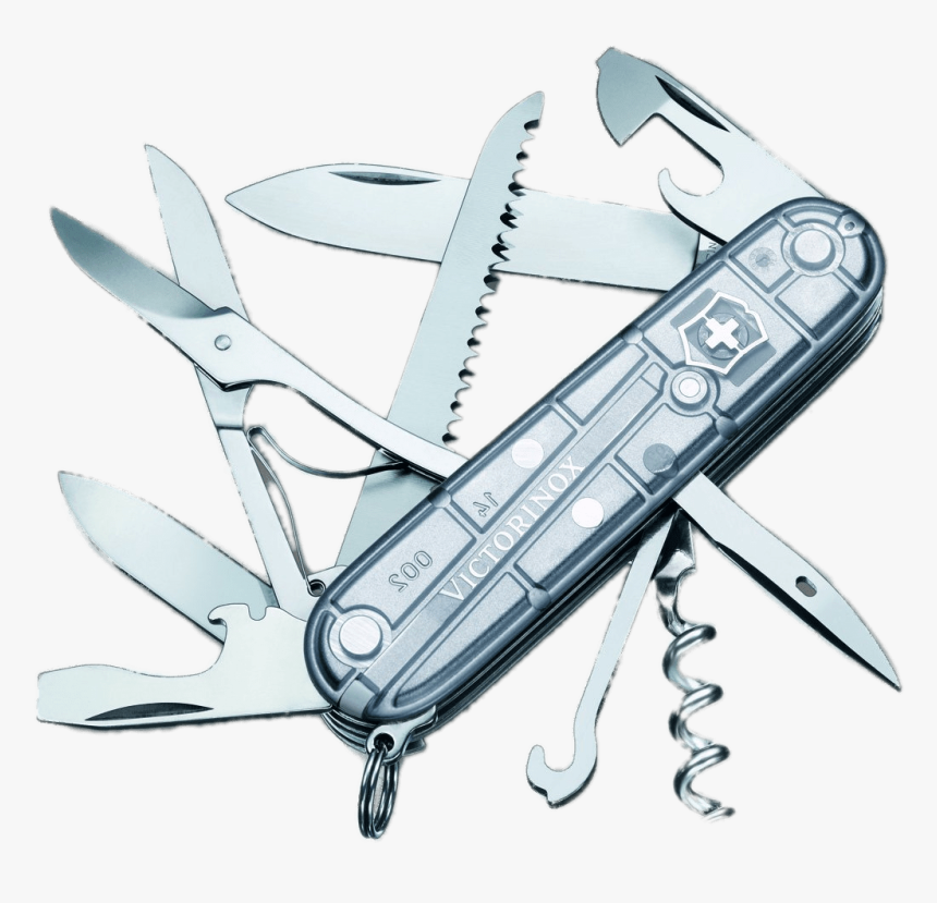 Victorinox Silvertech Swiss Army Knife - Swiss Army Huntsman Silvertech, HD Png Download