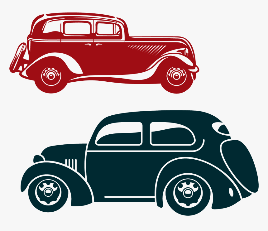 Classic Cars Posters Png Vector Elements Png Download - Classic Car, Transparent Png