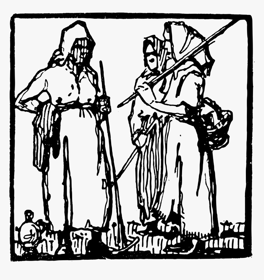 Vignette Drawing Black And White - Sketch, HD Png Download