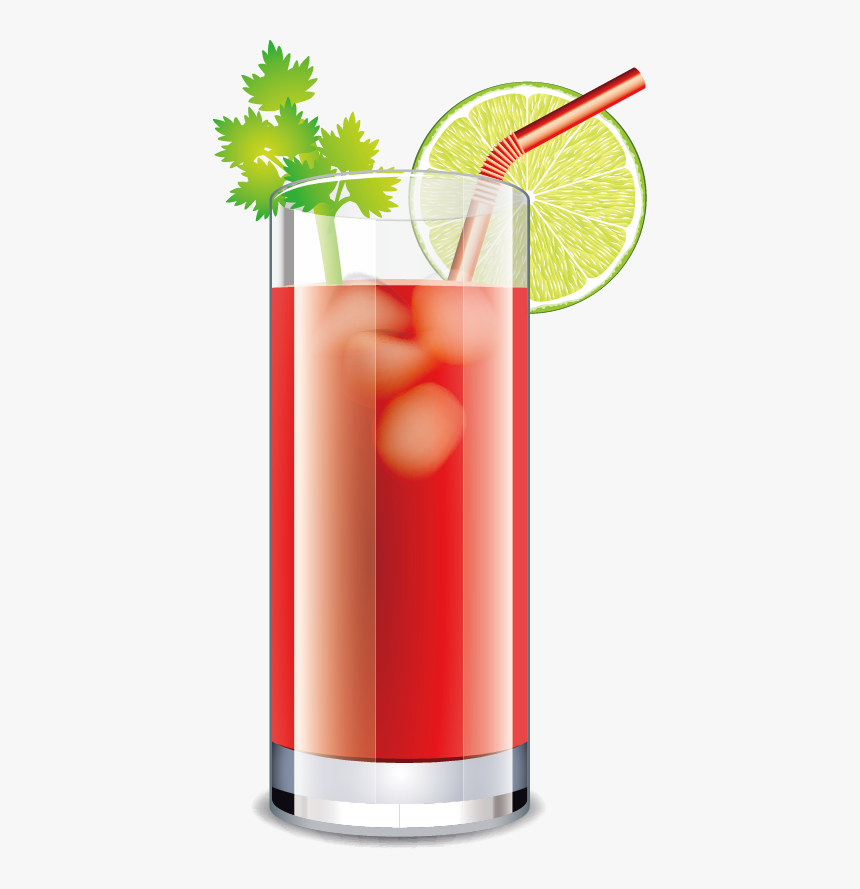 Clip Art Cocktail Blue Lagoon Drink - Cocktail Bloody Mary Png, Transparent Png