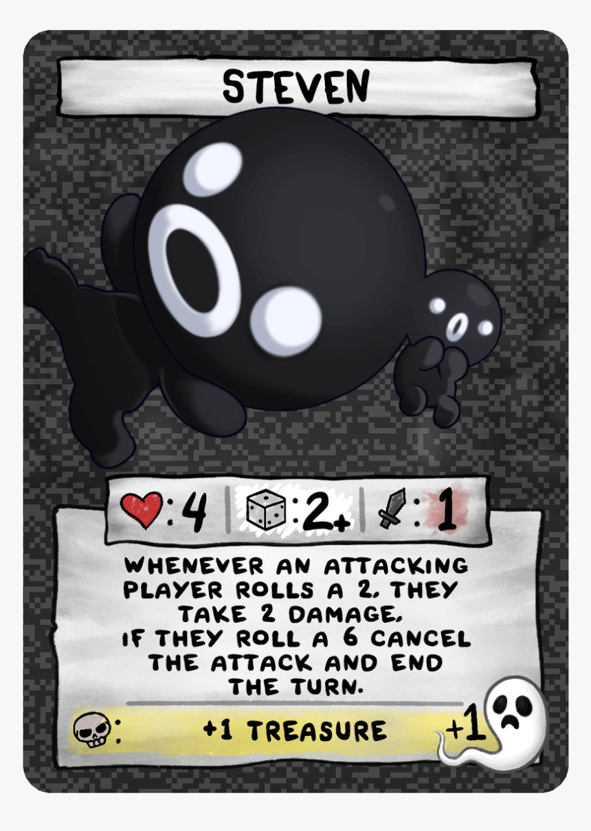 Steven - Binding Of Isaac Four Souls All Cards, HD Png Download