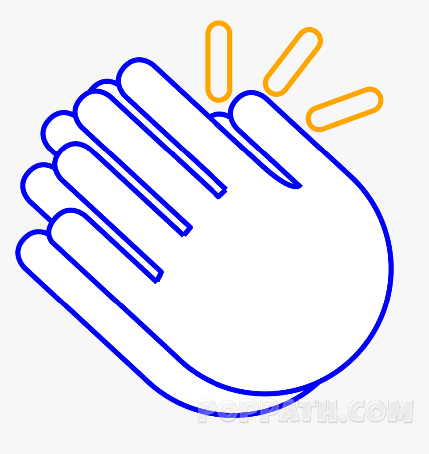 Clapping Hands Drawing Easy, HD Png Download