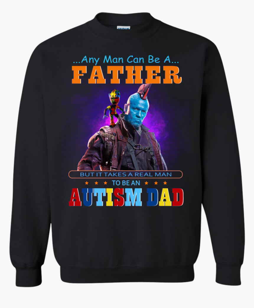 Groot And Yondu Autism Dad Any Man Can Be A Father - One Piece Ugly Christmas Sweater, HD Png Download