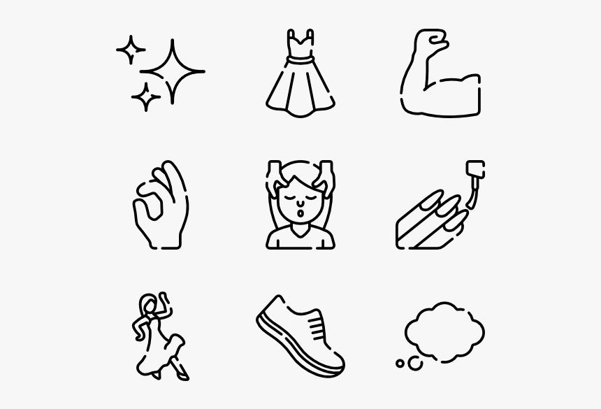 Line Art Emojis Png, Transparent Png