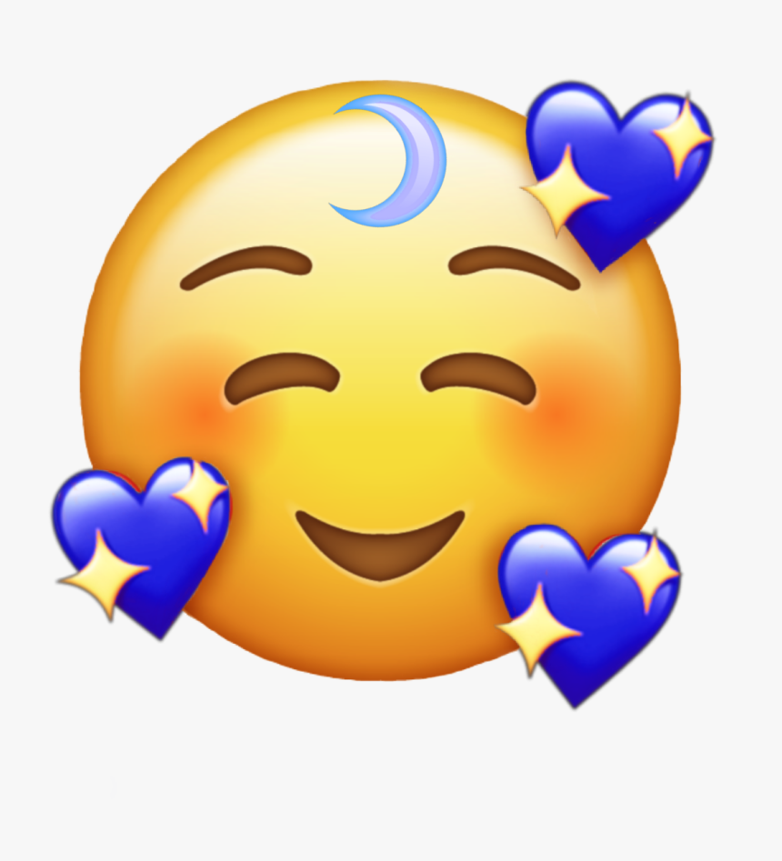 #freetoedit #emojisticker #emoji #heart #blue #hearts - Transparent Transparent Background Emoji Png, Png Download