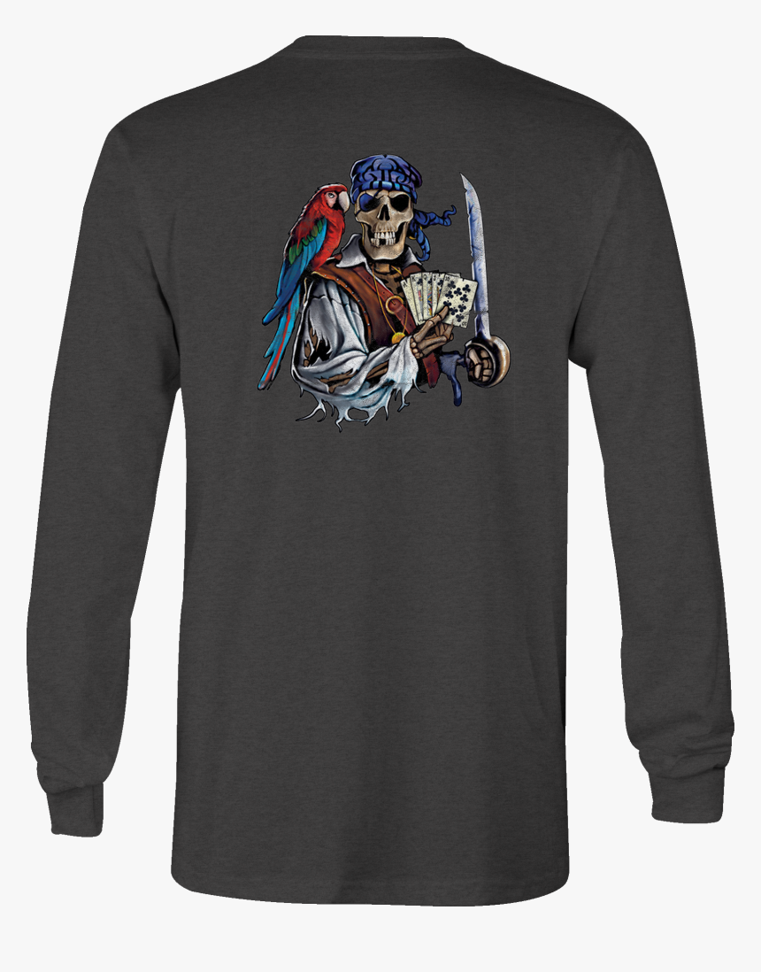 Long Sleeve Tshirt Pirate Parrot Shirt For Men Or Women - Shirt, HD Png Download